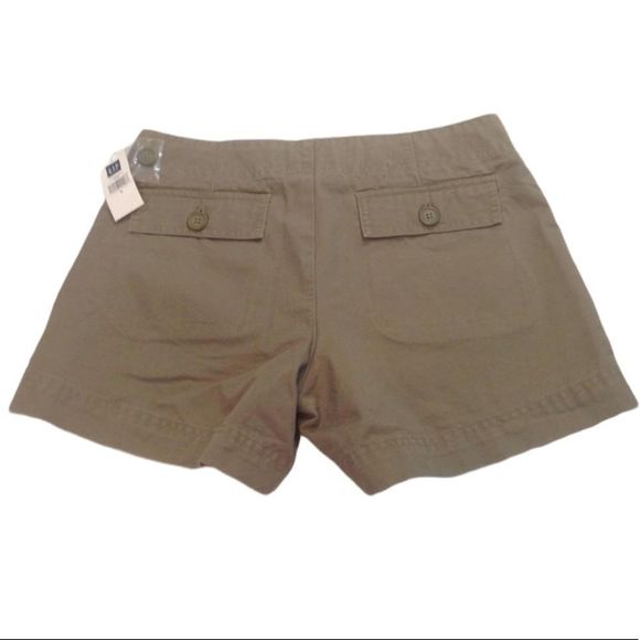 Gap Jeans Khaki Green Shorts Size 6 - Picture 2 of 3